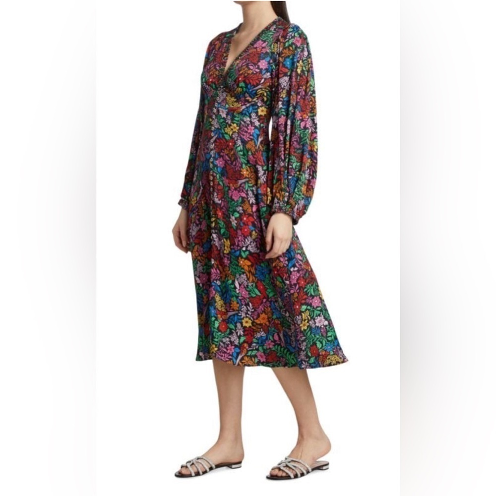 NEW Farm Rio Tropical Garden Midi Dress Size Small - Picture 3 of 8